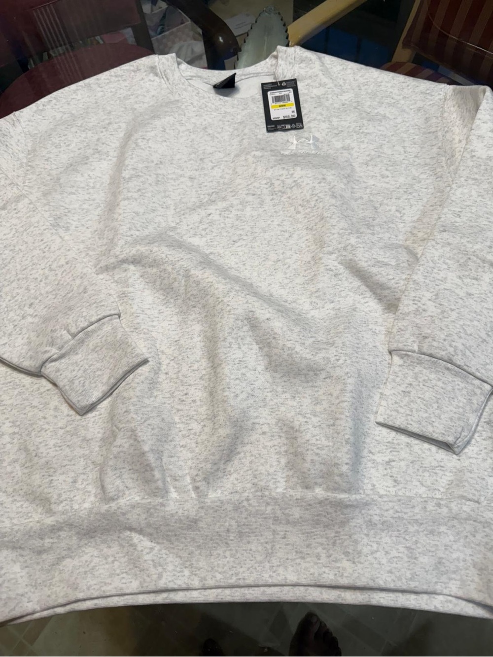 Under Armour Men's Heather Gray Crewneck Sweatshirt